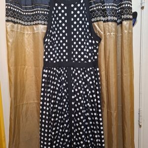 Torrid Black and White Polka Dot Midi Dress